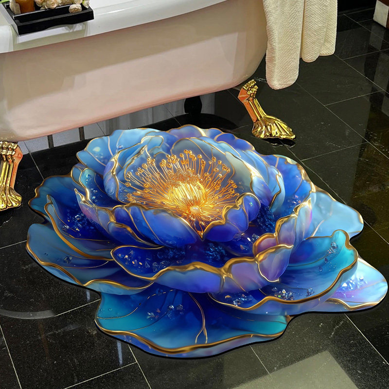 3D立体吸水垫入门花卉地垫硅藻泥浴室垫干垫卫生间防滑垫客厅速干,淘宝优惠券,粉丝福利购,淘宝优惠卷