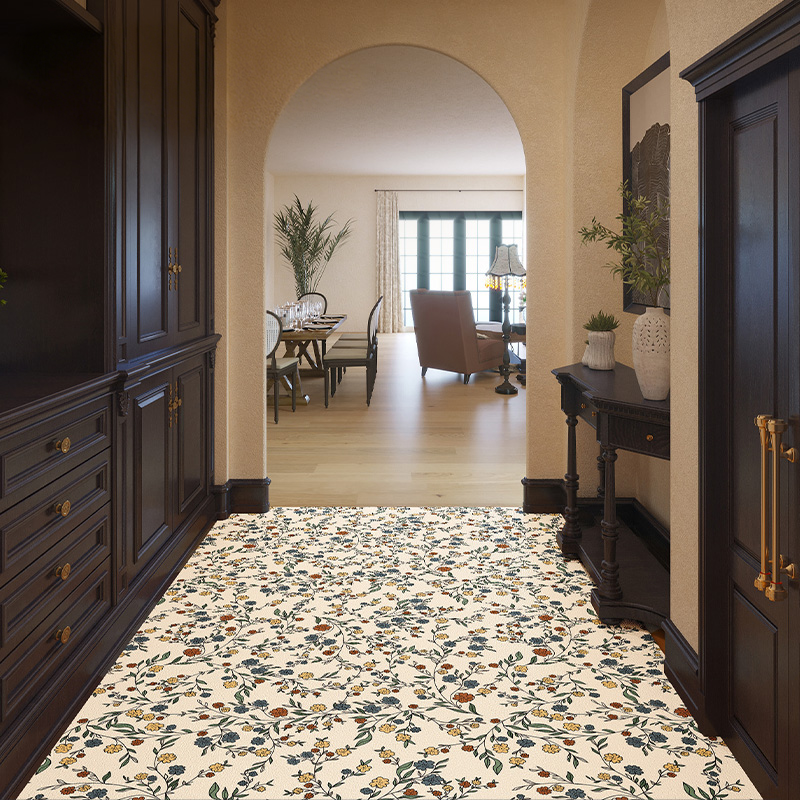 美式紫色花朵浴室入户玄关地垫硅藻泥吸水防滑垫满铺卫生间门口垫,淘宝优惠券,粉丝福利购,淘宝优惠卷