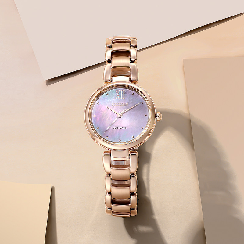 citizen正品光动能贝母表盘女表 奥兹海外日韩腕表