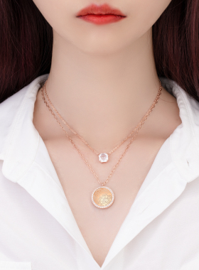 施华洛世奇圆盘礼物项链