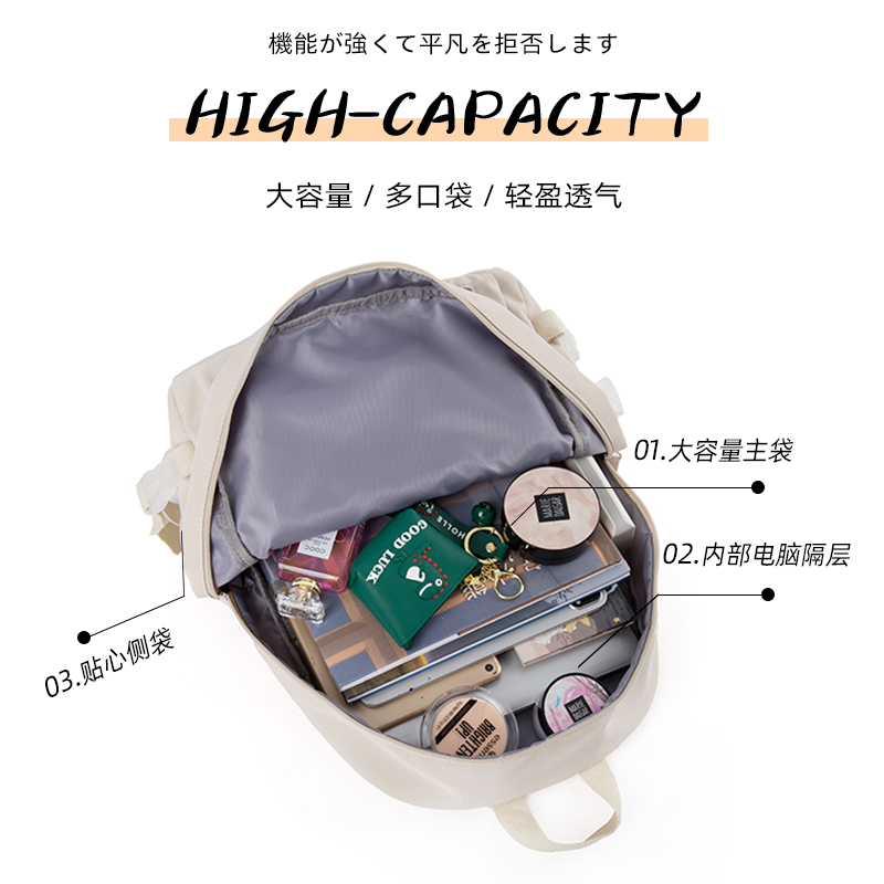 女高中生休闲日系大学生旅行双肩包 新町双肩背包