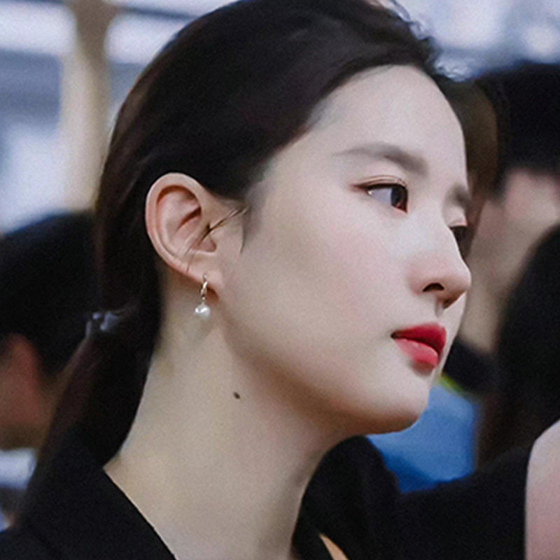 去有风的地方许红豆刘亦菲同款珍珠耳环女轻奢高级感法式耳扣耳饰