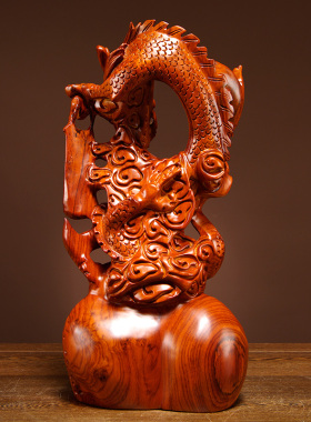 雕刻十二生肖动物家居客厅工艺品