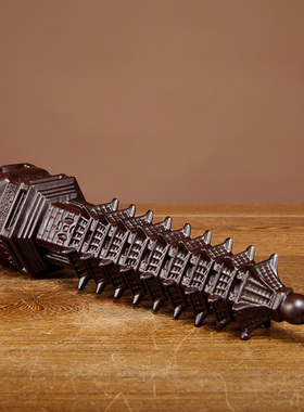 黑檀木雕刻文昌塔家居客厅工艺品