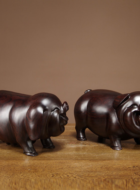 雕刻十二生肖情侣动物家居装饰