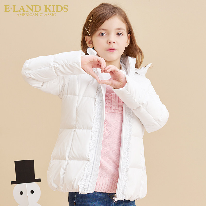女童衣恋童装秋冬eland kids羽绒服 elandkids衣恋羽绒服