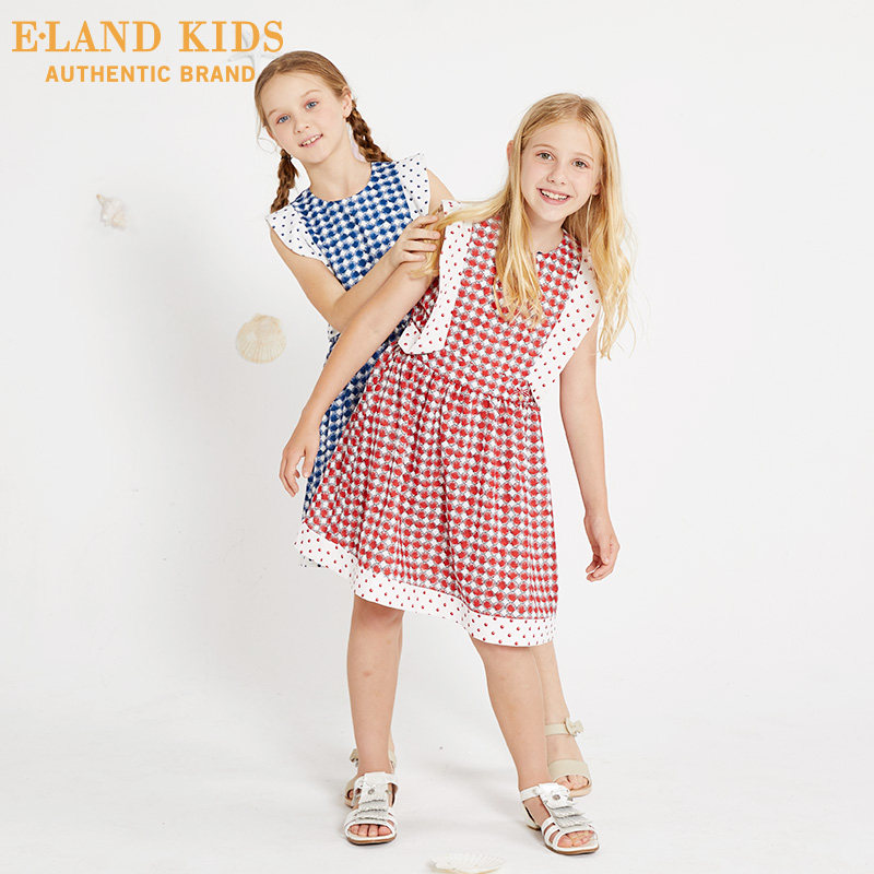 eland kids衣恋儿童夏季新百褶裙 elandkids衣恋连衣裙