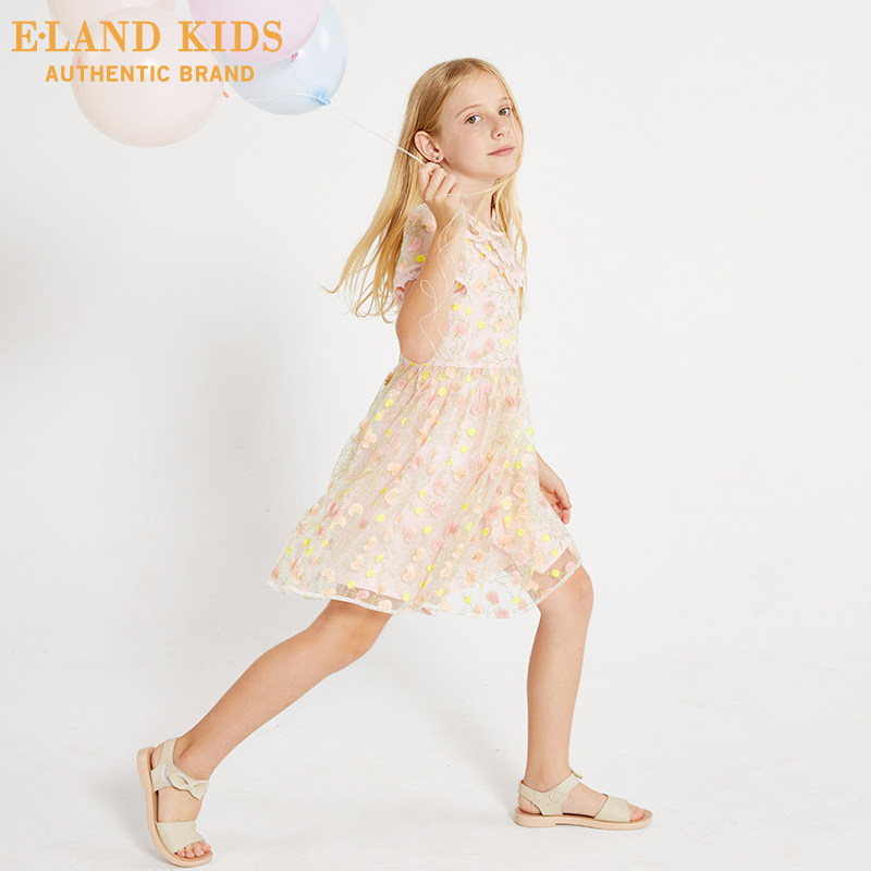 eland kids衣恋童装夏季女童公主裙 elandkids衣恋连衣裙