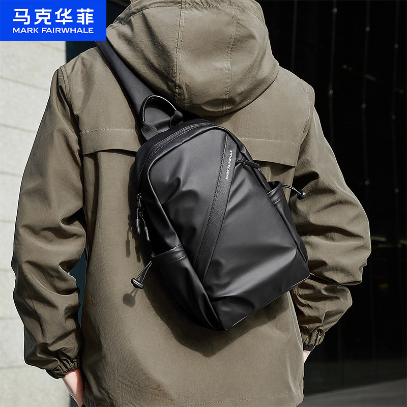 马克华菲单肩包胸包新款男士斜挎包运动时尚潮流通勤大容量潮流包,淘宝优惠券,粉丝福利购,淘宝优惠卷