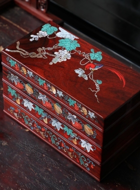 螺钿家居提梁盒知府红木中式