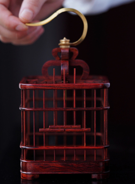 印度小叶紫檀拢财蝈蝈笼鸟笼