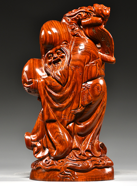 老寿星客厅摆件花梨木