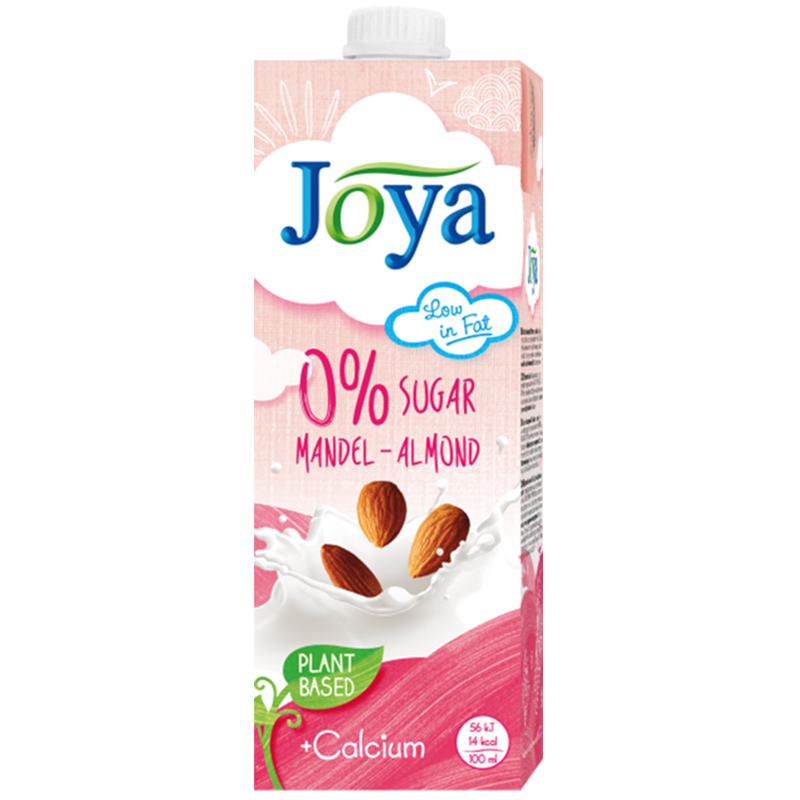 joya无糖杏仁奶低脂低卡植物奶原味0糖坚果早餐奶非燕麦饮料1L*2