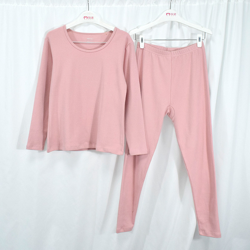 牧柔秋冬自发热保暖套装 纯色95%棉磨毛打底修身肌底内衣女秋衣裤,淘宝优惠券,粉丝福利购,淘宝优惠卷