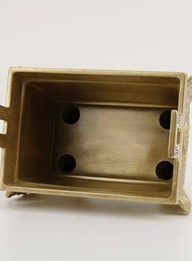 厂家铜鼎摆件黄铜鼎黄铜鼎鼎盛千秋方鼎家居办公室开业礼品