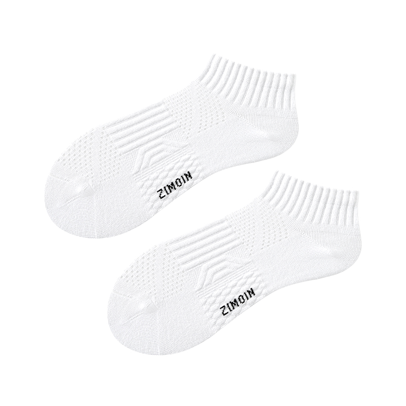 MENXX白色袜子男士短筒袜夏季薄款吸汗透气运动纯棉男生短袜潮流 - 图3