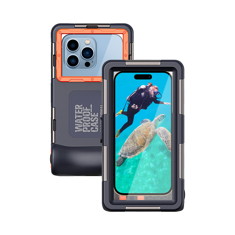 防水手机壳适用iPhone15华为Mate 50Pro三星S23小米苹果16 ProMax游泳浮潜漂流水下高清拍照录像全包边保护套