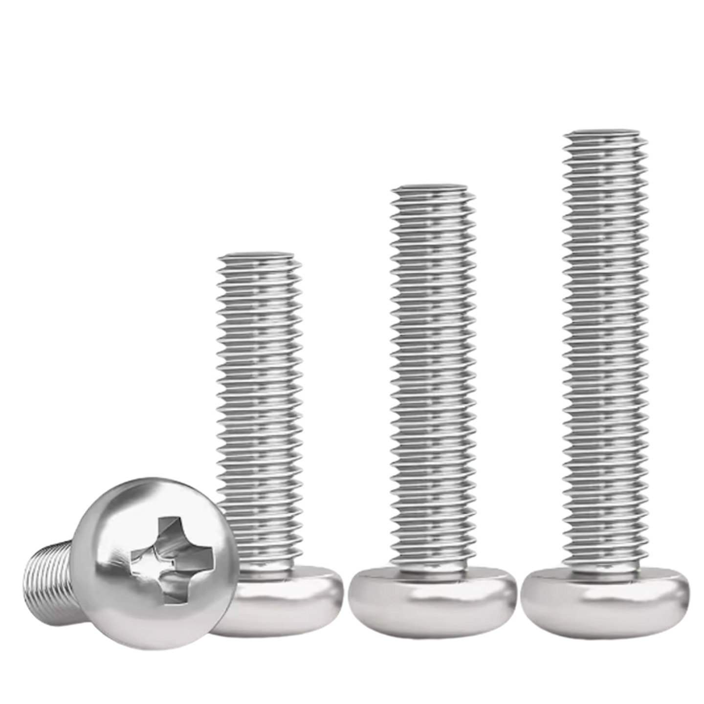 304不锈钢十字圆头螺丝钉盘头M2M2.5M2.6M3M3.5M4M5M6*9x26x28x32 - 图0