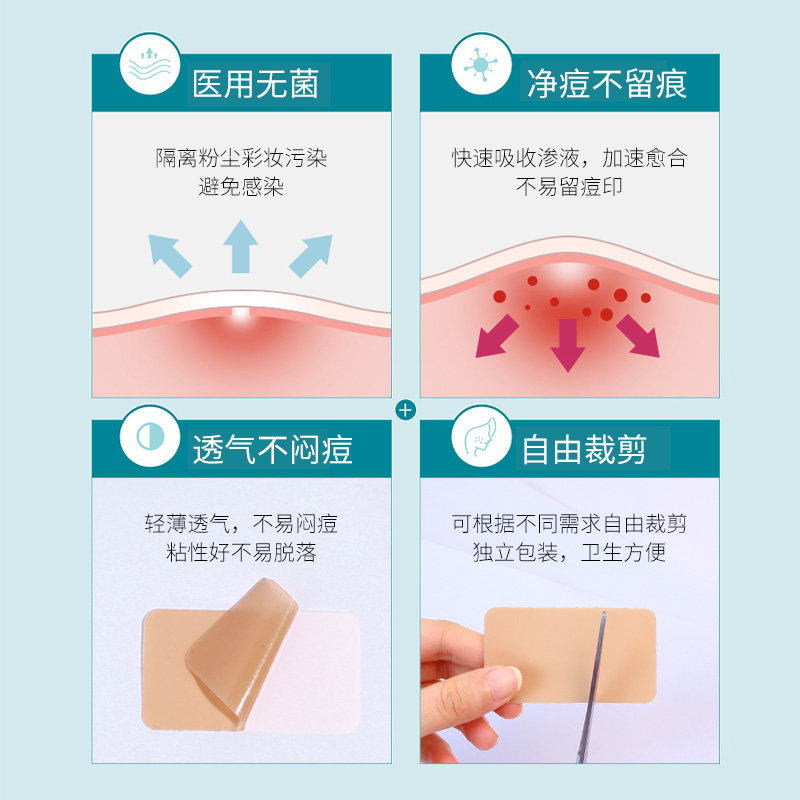 欣奕医用水胶体硅敷料隐形痘痘贴 欣奕嘉氏堂伤口敷料