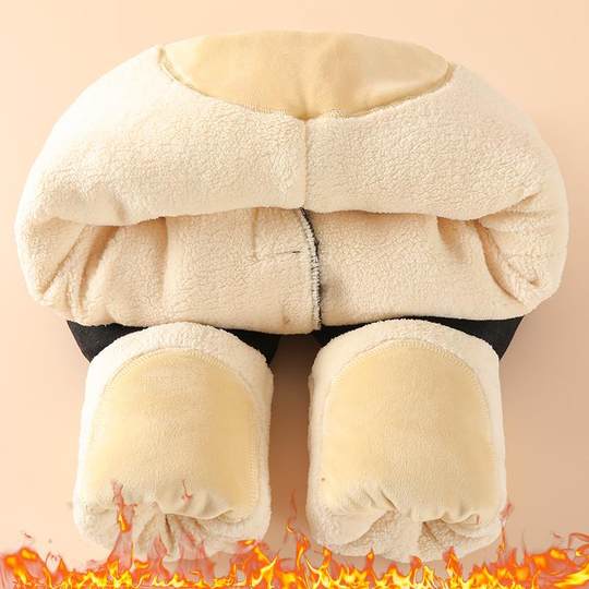 男士棉裤冬季加绒加厚羊羔绒特厚内穿防风高腰超厚东北抗寒保暖裤