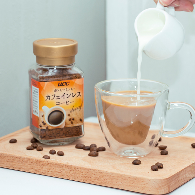 UCC悠诗诗日本本土低咖啡因无糖冻干速溶咖啡45g*2瓶阿拉比卡黑咖