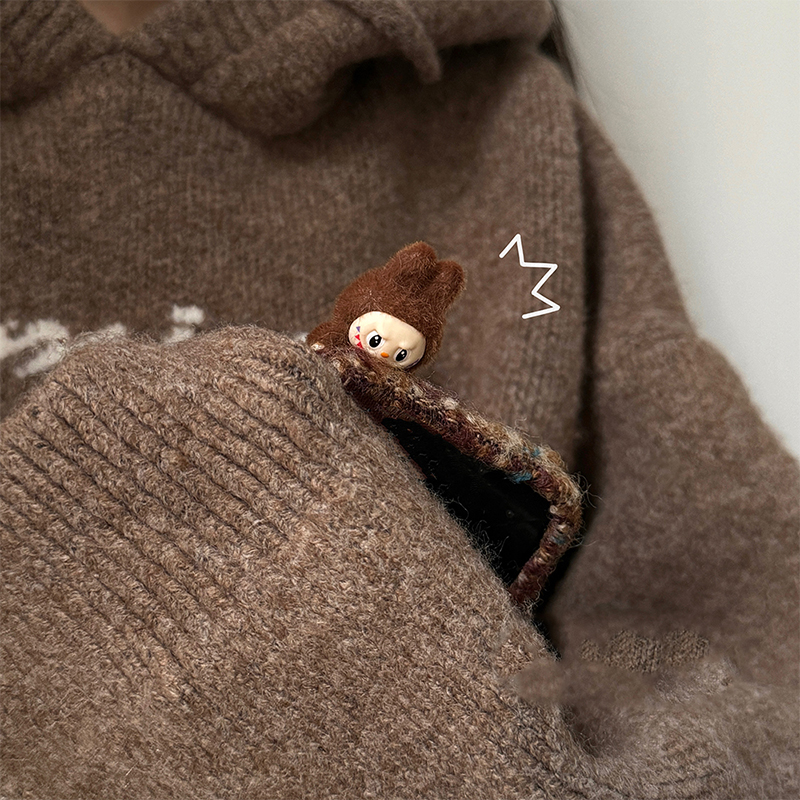 绒布拼接格子适用华为pura80pro+手机壳pura70ultra立体p60art趴趴p40por+十p30手提绳p20毛绒p10plus秋冬季p - 图2