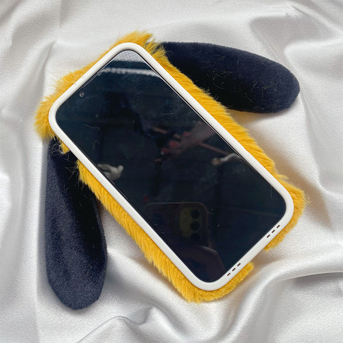 可爱布鲁狗狗适用三星s25edge手机壳s24plus立体s23+十s22卡通s21fe秋冬季s20ultra毛绒s10硅胶s9软s8/note20 - 图1