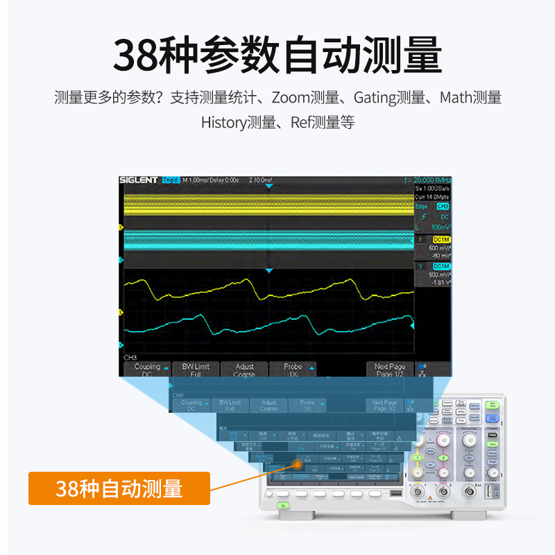 【厂家自营】鼎阳1G 200M双通道数字示波器SDS1202X-C-图1