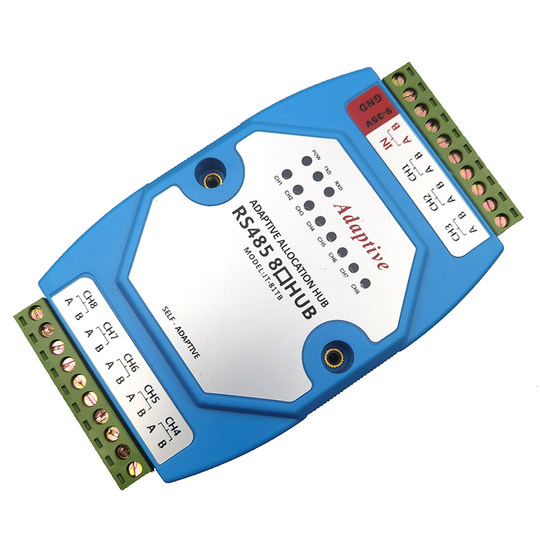 Lianda Jietong 8-Port 485 Hub 8-Wege RS485-Verteiler 485 Splitter Sharer Splitter 8-Wege 1 in 8 out fotoelektrische Isolierung in Industriequalität zur Verbesserung des Blitzschutzes