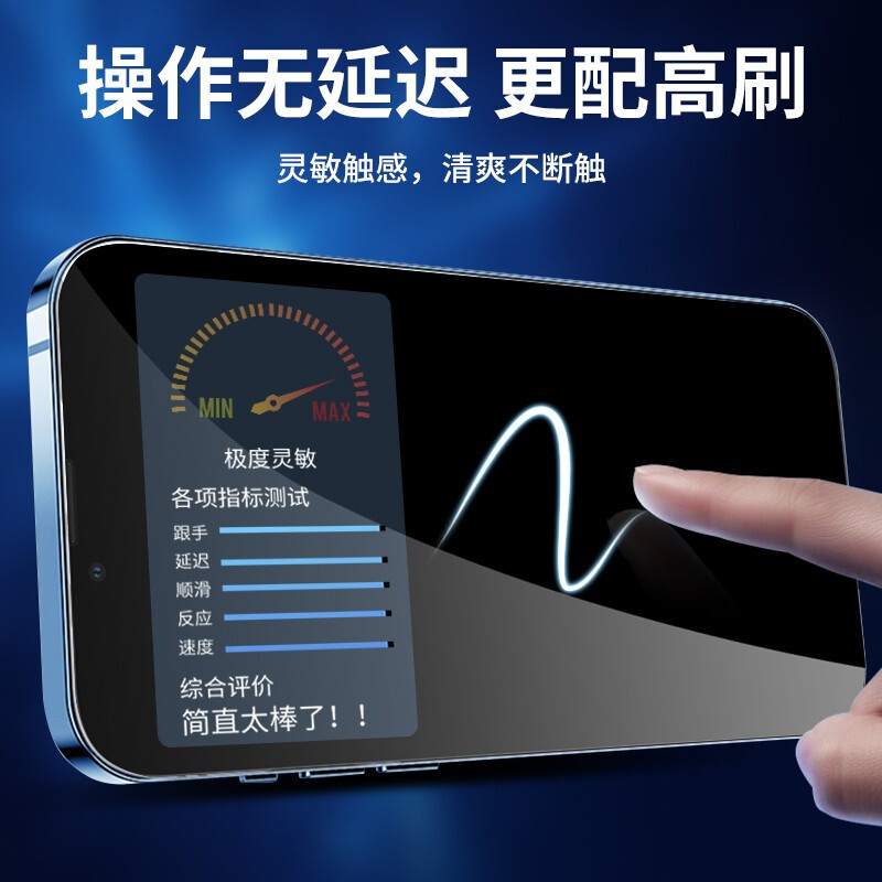 适用苹果13钢化膜14pro防指纹se3全屏覆盖12无白边mini紫光膜xr防偷看7p窥屏11窥视xr偷窥11pro全屏max防窥膜