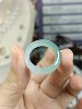 4394-Hong Kong circle 15.5 size ice-clear jade ring, certificate
