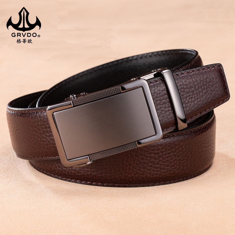 头层牛皮荔枝纹皮带纯真皮青年休闲自动扣腰带加长裤带商务正品,淘宝优惠券,粉丝福利购,淘宝优惠卷