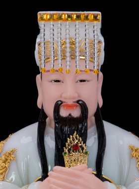 玉帝王母神像汉白玉家用摆件