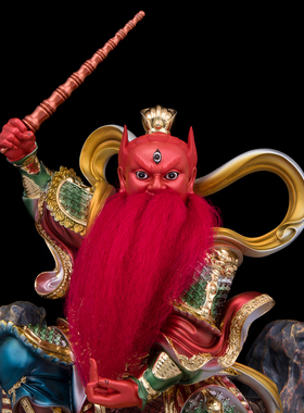 王灵官神像树脂王天君火神护法菩萨都天大灵官像中式家用供奉摆件