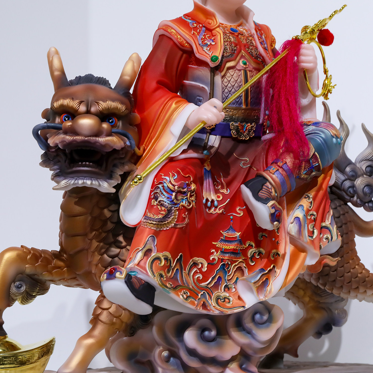 麒麟太子汉白玉神像中坛哪吒三太子骑麒麟太子家用供奉工艺品摆件,淘宝优惠券,粉丝福利购,淘宝优惠卷