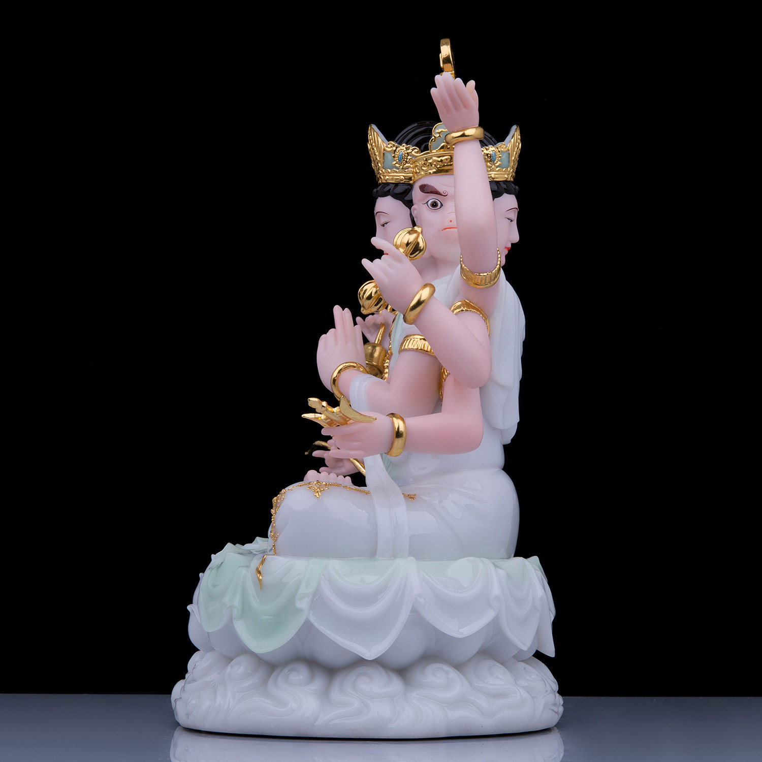 汉白玉斗姆元君神像斗母家用客厅供奉摆件 - 图1