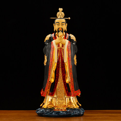 台湾工艺铜鎏金四大天师神像张道陵葛玄萨守坚许逊许真君铜像摆件 - 图2