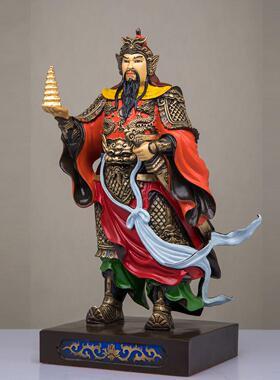 李天王神像铜像李靖托塔天王道家居家供奉神像摆件托塔李天王神像