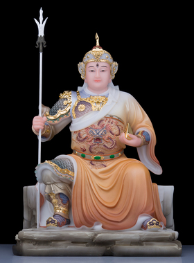 五显华光大帝神像马元帅家用汉白玉树脂马天君马灵军供奉桌面摆件