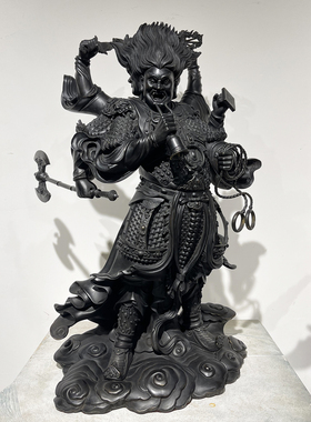 天蓬元帅神像全铜净坛使者天神北极四圣都统大元帅佛像家用摆件