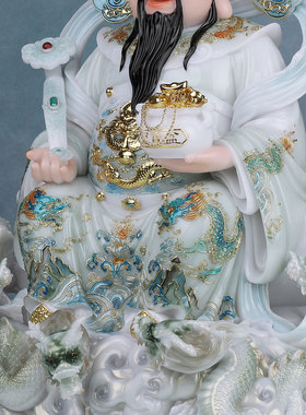 五路财神爷神像汉白玉文财神财源广进范蠡比干财神爷家用供奉摆件