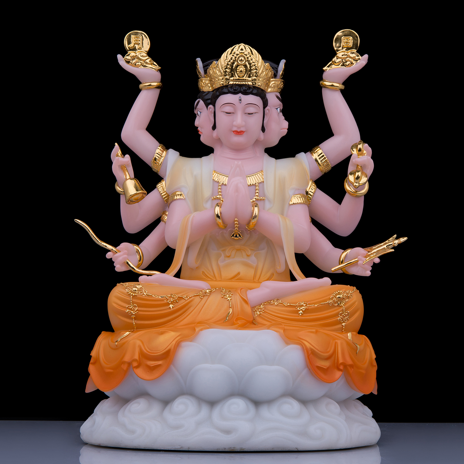 汉白玉斗姆元君神像斗母家用客厅供奉摆件 - 图2