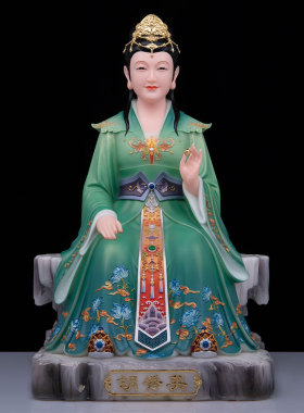 胡秀英神像胡家姑娘像体汉白玉东北仙家胡黄常蟒居家中式供奉摆件