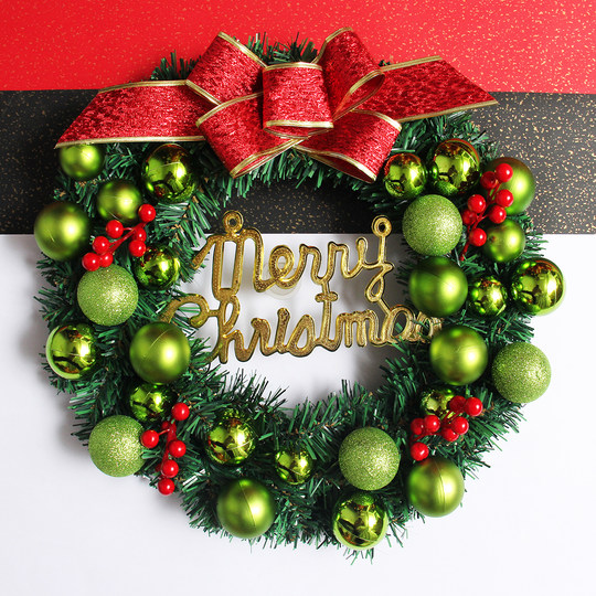 Christmas decorations garland door hanging rattan hotel decoration