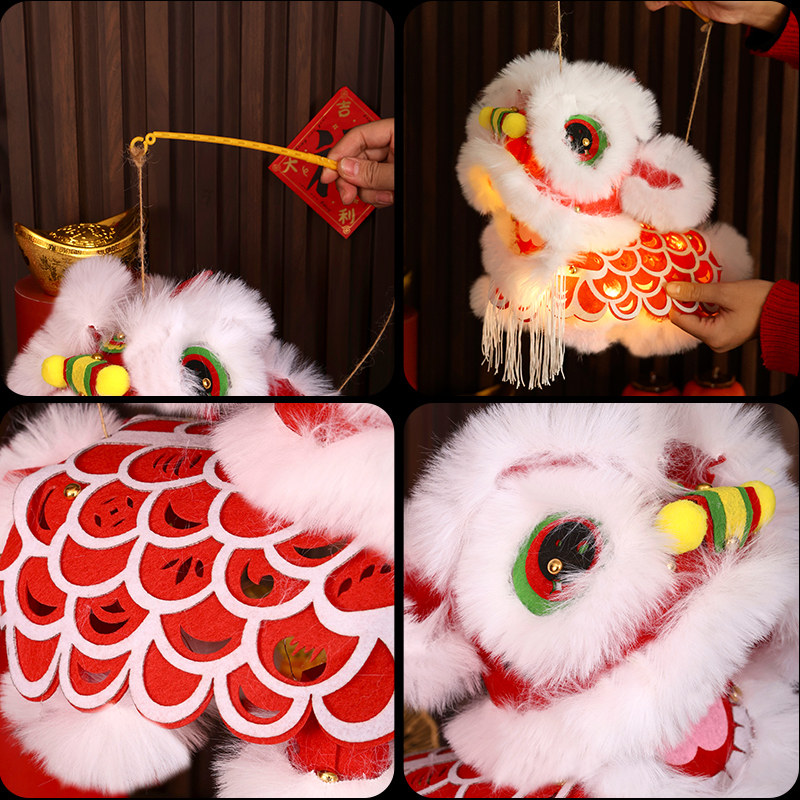 2026新款新年春节醒狮花灯灯笼diy材料包儿童手提创意花灯元宵节,淘宝优惠券,粉丝福利购,淘宝优惠卷