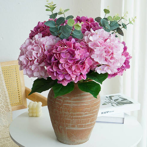 绣球花仿真花手感保湿手感花束客厅摆设餐桌花艺插花装饰摆件假花 - 图0