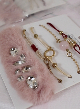 超好看宝石条装手链套装