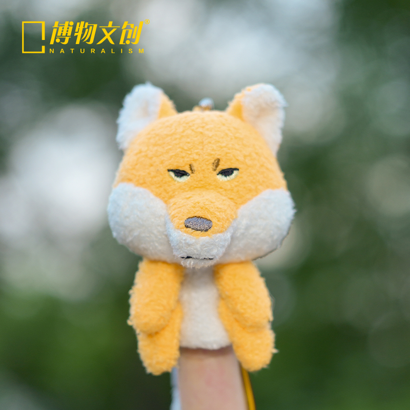 中国国家地理博物文创掌上动物园小熊猫兔狲藏狐毛绒包挂玩偶指偶 - 图2