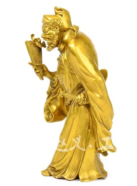 黄铜钟馗摆件黄铜像家居装饰品客厅工艺品金属工艺品