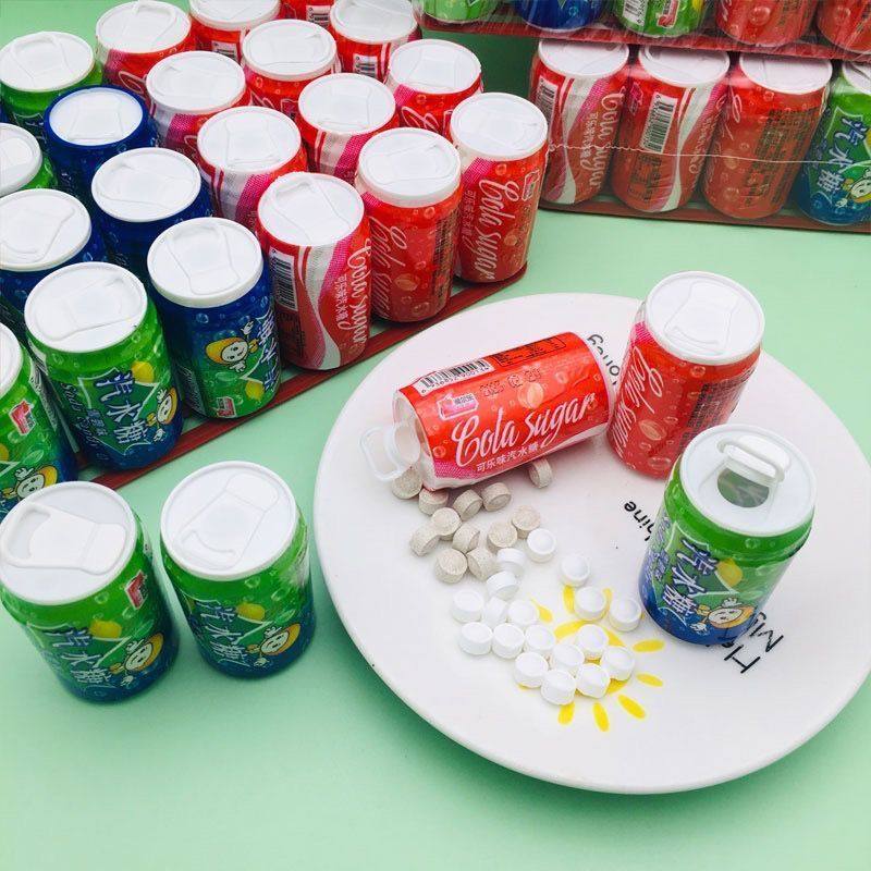 汽水糖泡腾片可乐雪碧味片糖网红休闲办公小吃爆汽水味糖小零食,淘宝优惠券,粉丝福利购,淘宝优惠卷